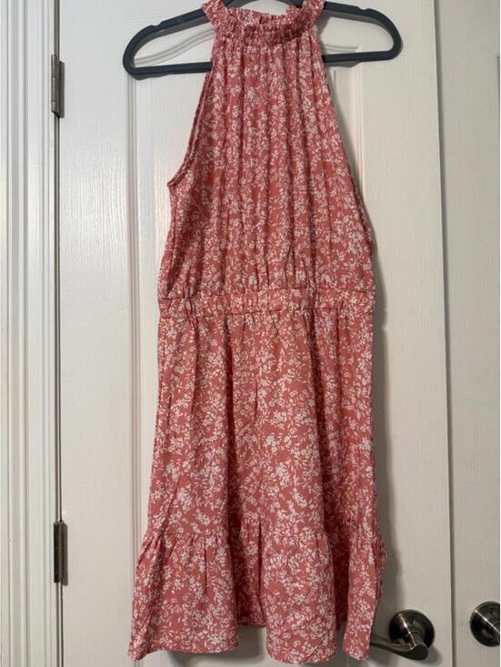 Dresses & Skirts - Chang Yun Halter Neck Dusty Rose and White Floral Mini Summer Dress Size Medium